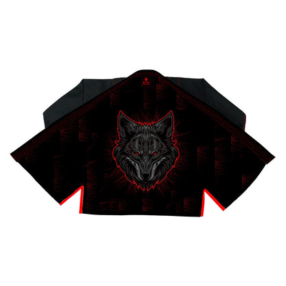Black Lone Wolf Sublimation Brazilian Jiu Jitsu Gi for Men