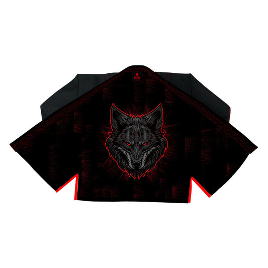 Black Lone Wolf Sublimation Brazilian Jiu Jitsu Gi for Men