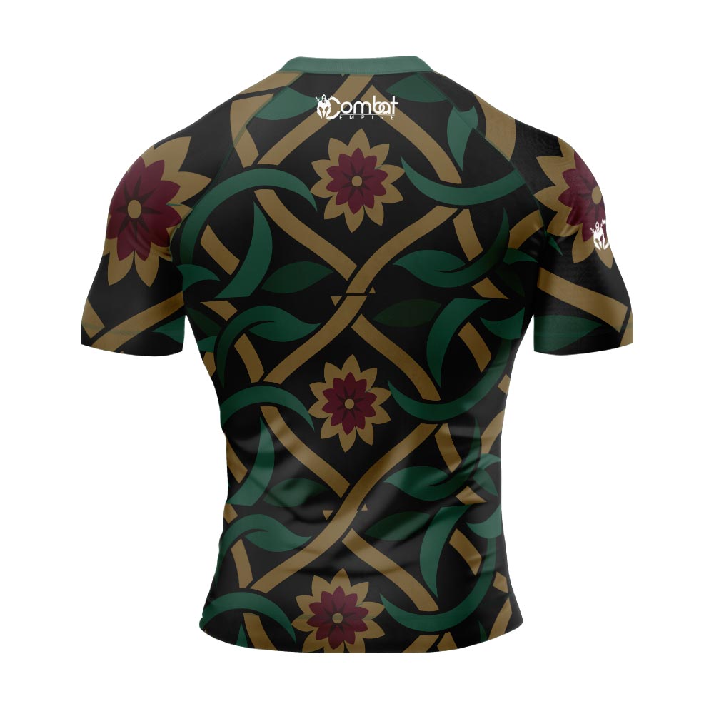 MMA Multi Flower Short Sleeve Rash Guard