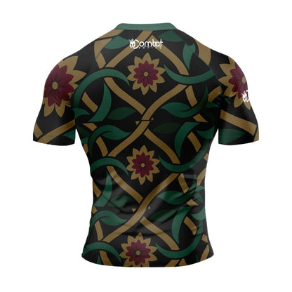 MMA Multi Flower Short Sleeve Rash Guard