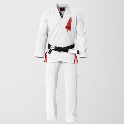Native American Chief Head Sublimation Brazilian Jiu Jitsu Gi - Warrior White BJJ GI