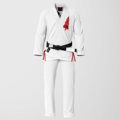 Native American Cheif Head Sublimation Brazilian Jiu Jitsu Gi - Warrior White BJJ GI