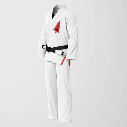 Native American Chief Head Sublimation Brazilian Jiu Jitsu Gi - Warrior White BJJ GI