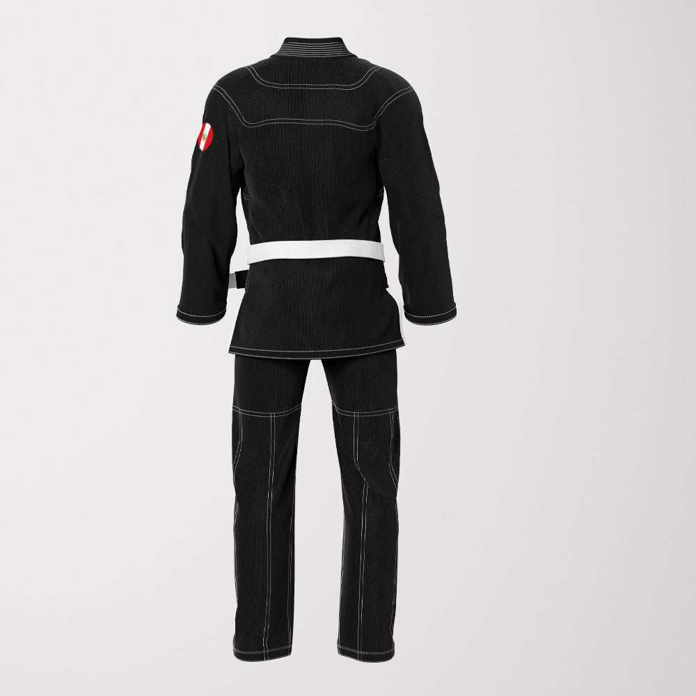 Black Peruvian Flag Sublimation Brazilian Jiu Jitsu Gi – Shadow Patriotic Edition
