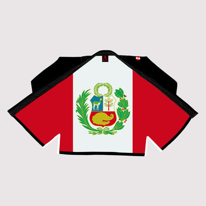 Black Peruvian Flag Sublimation Brazilian Jiu Jitsu Gi – Shadow Patriotic Edition