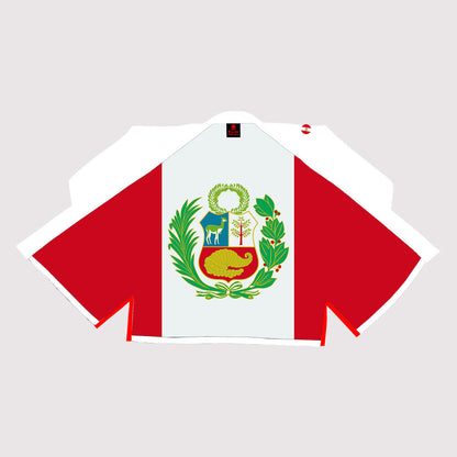 White Peruvian Flag Sublimation Brazilian Jiu Jitsu Gi – Patriotic Edition