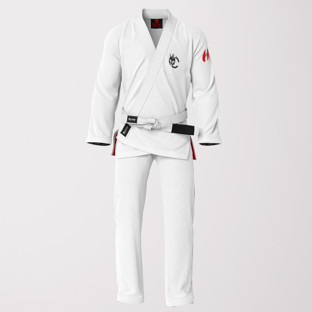 White Peruvian Flag Sublimation Brazilian Jiu Jitsu Gi – Patriotic Edition