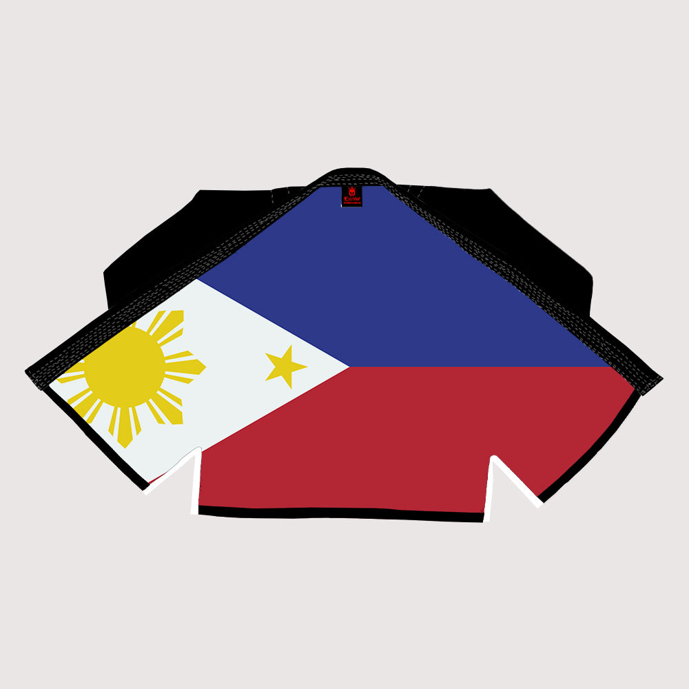 Philippines Flag Sublimation BJJ Gi – Black Pearl Weave Shadow Edition