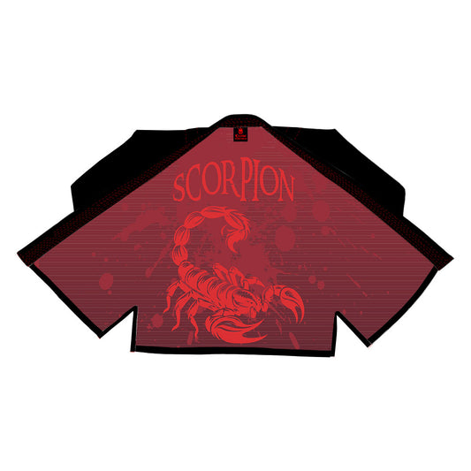 Combat Scorpion Sublimation Brazilian Jiu Jitsu Gi - Black/Red BJJ GI