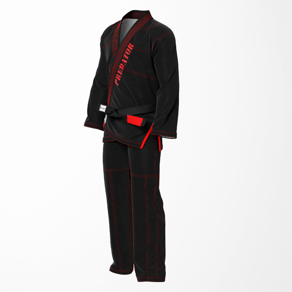 Combat Scorpion Sublimation Brazilian Jiu Jitsu Gi - Black/Red BJJ GI