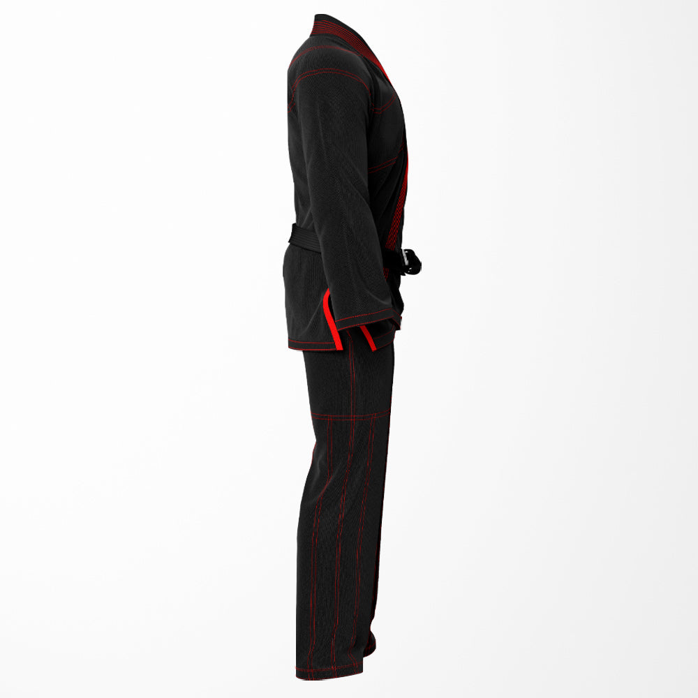 Combat Scorpion Sublimation Brazilian Jiu Jitsu Gi - Black/Red BJJ GI