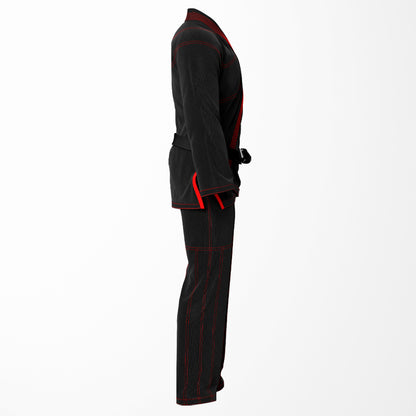 Combat Scorpion Sublimation Brazilian Jiu Jitsu Gi - Black/Red BJJ GI