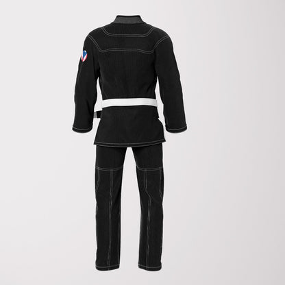 Puerto Rican Sublimation BJJ Gi – Black Pearl Weave Shadow Edition