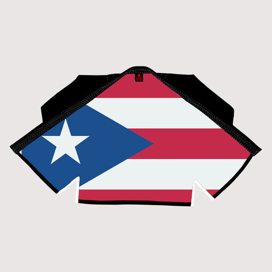 Puerto Rican Sublimation BJJ Gi – Black Pearl Weave Shadow Edition