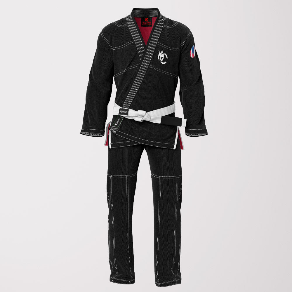 Puerto Rican Sublimation BJJ Gi – Black Pearl Weave Shadow Edition