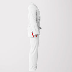 Puerto Rican Sublimation BJJ Gi – White Pearl Weave Patriotic Edition