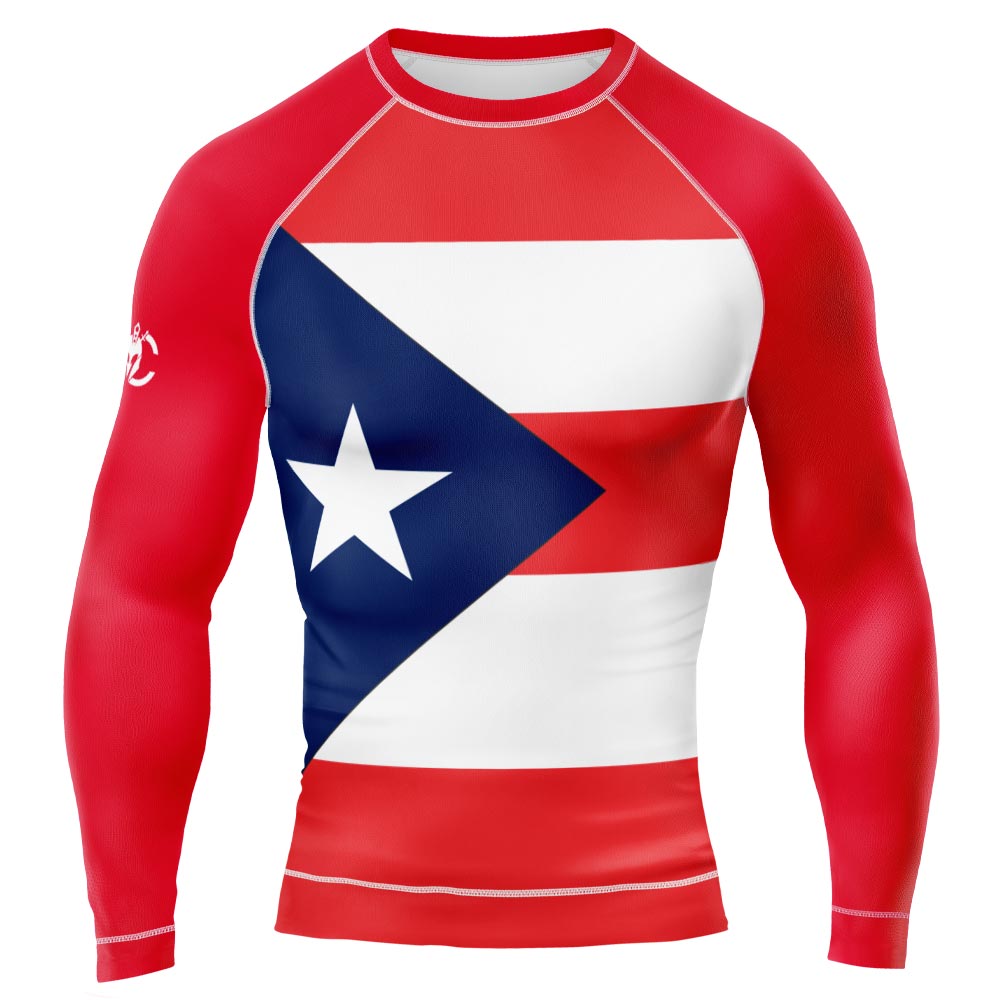MMA PATRIOT PUETTO RICO LONG&SHORT SLEEVE RASH GUARD