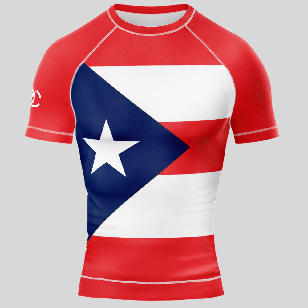 MMA PATRIOT PUETTO RICO LONG&SHORT SLEEVE RASH GUARD
