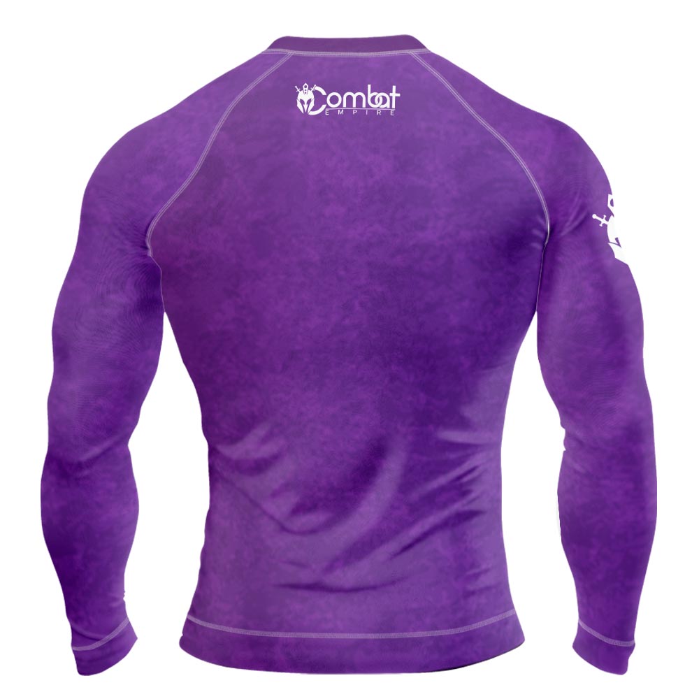 MMA Purple Marble Short Sleeve Rash Guard