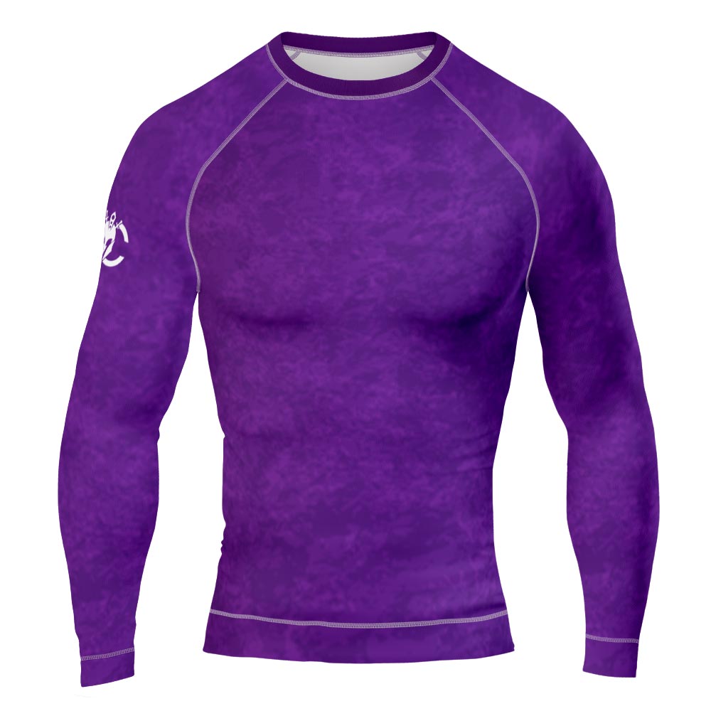 MMA Purple Marble Short Sleeve Rash Guard