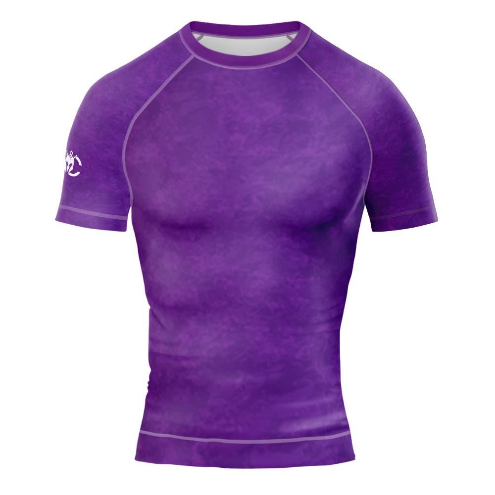 MMA Long Sleeve Purple Texture Rash Guard