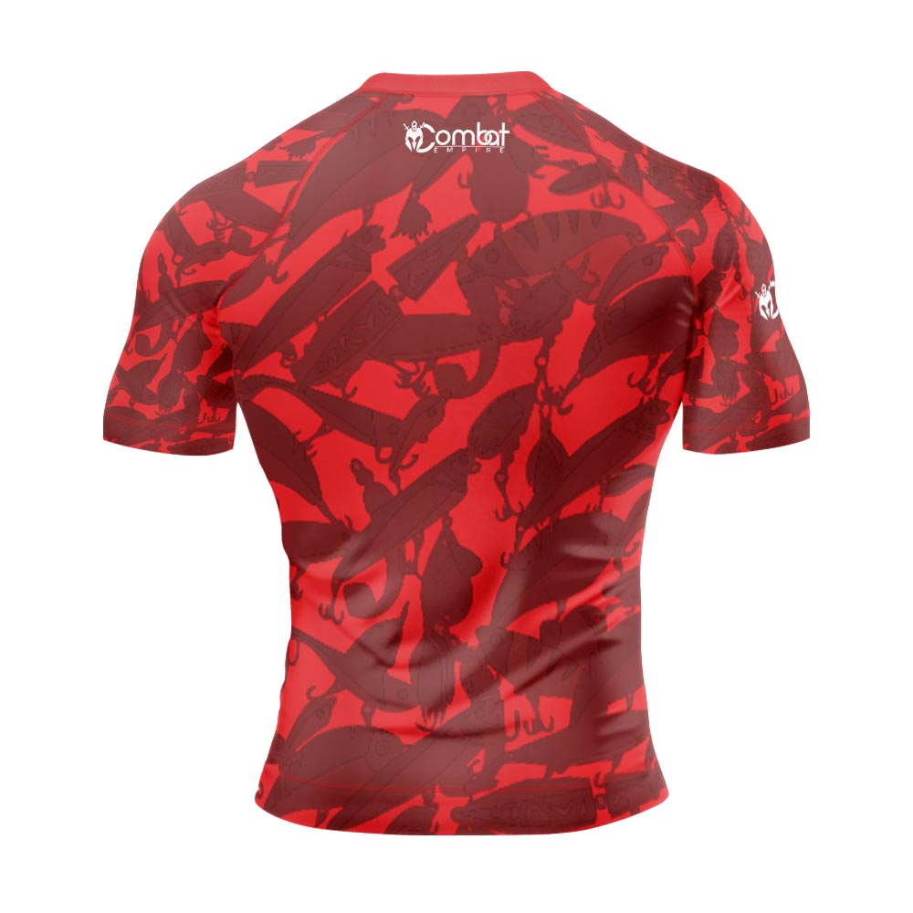 MMA Red Lure Short Sleeve Rash Guard