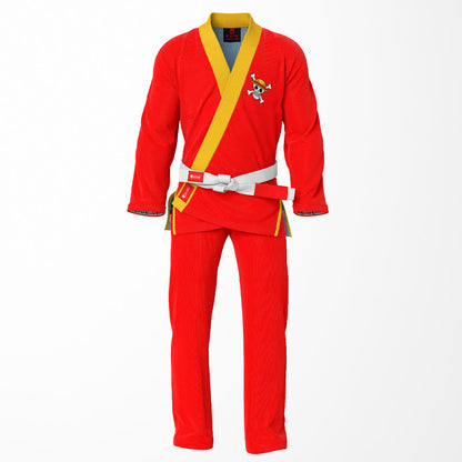 Monkey D. Luffy Skull Sublimation Brazilian Jiu Jitsu Gi - One Piece Red BJJ GI