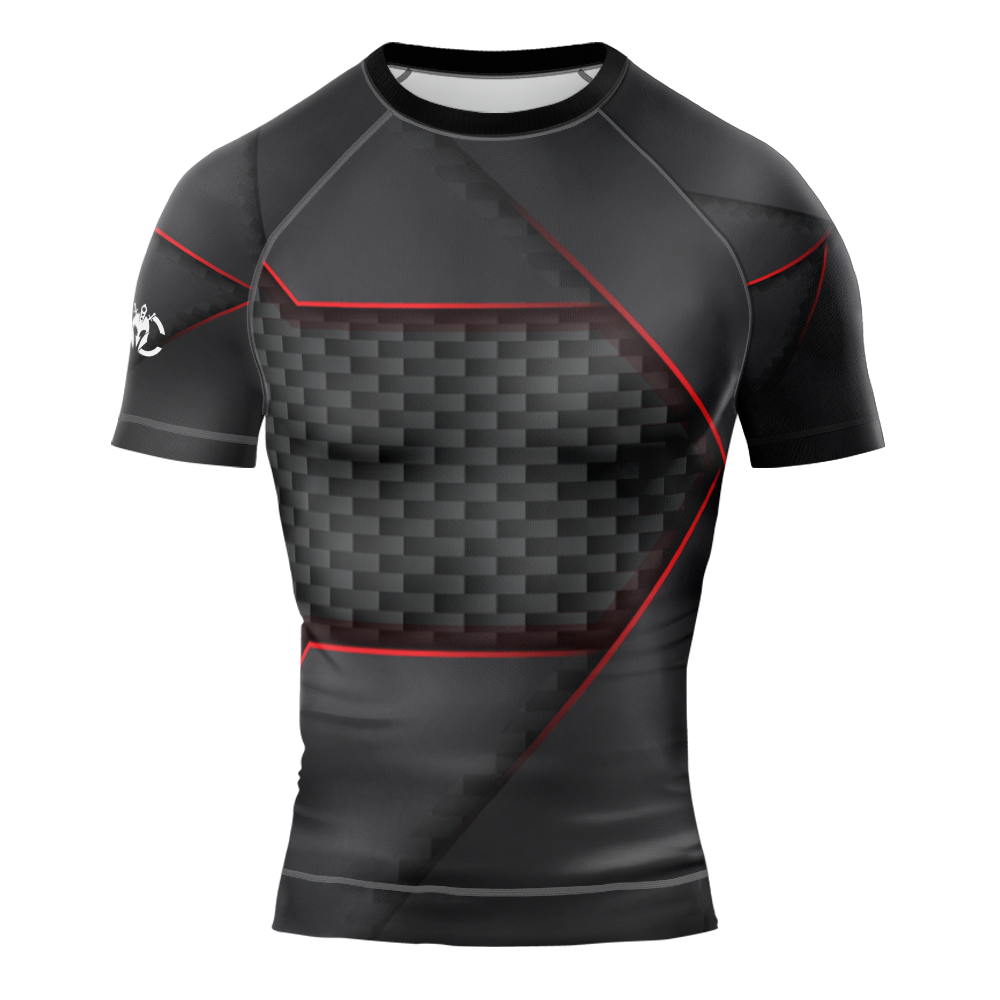 MMA Carbon Fiber Short Sleeve Rash Guard