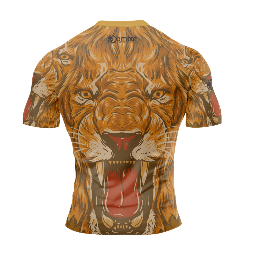 MMA Flaming Lion Short Sleeve Rash Guard