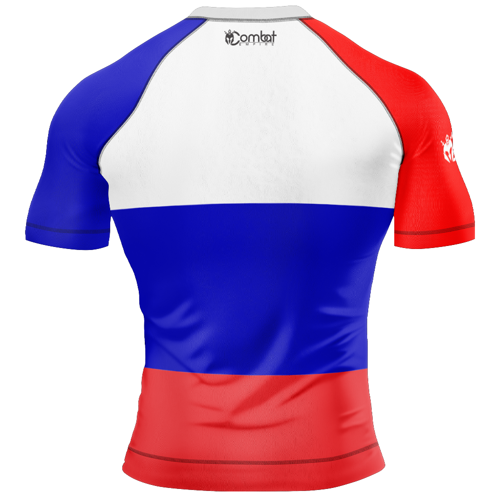 MMA RUSSIAN PATRIOTIC SHORT SLEEVE RASH GUARD