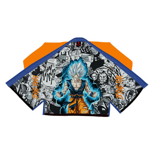 Super Saiyan Guard Sublimation Brazilian Jiu Jitsu Gi - Orange/Blue Combo