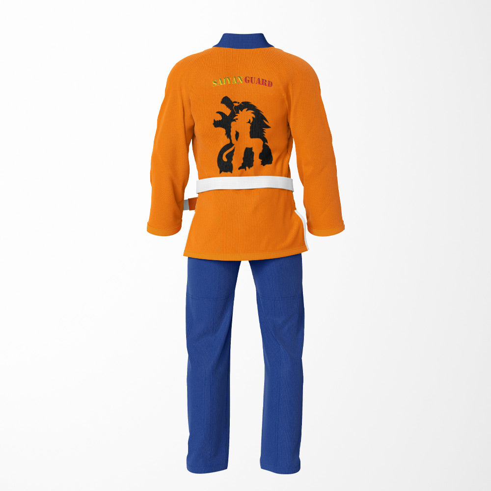 Super Saiyan Guard Sublimation Brazilian Jiu Jitsu Gi - Orange/Blue Combo