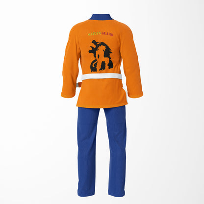 Super Saiyan Guard Sublimation Brazilian Jiu Jitsu Gi - Orange/Blue Combo