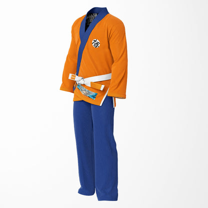 Super Saiyan Guard Sublimation Brazilian Jiu Jitsu Gi - Orange/Blue Combo