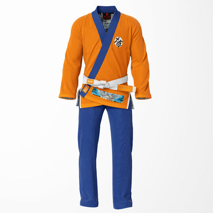 Super Saiyan Guard Sublimation Brazilian Jiu Jitsu Gi - Orange/Blue Combo