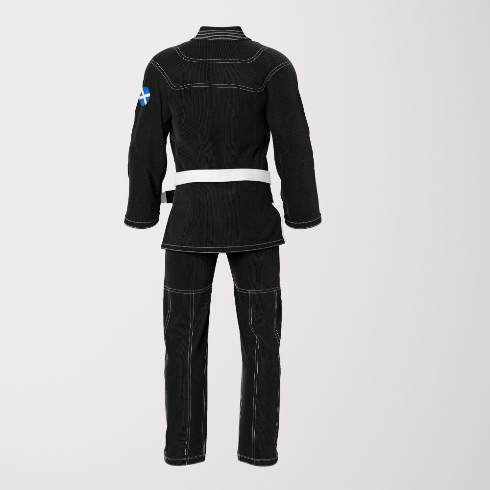 Scotland Flag Sublimation BJJ Gi – Black Pearl Weave Shadow Edition