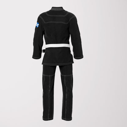 Scotland Flag Sublimation BJJ Gi – Black Pearl Weave Shadow Edition