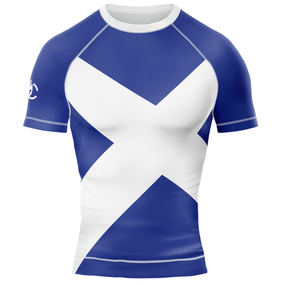 MMA SCOTLAND PATRIOTIC SHORT SLEEVE RASH GUARD