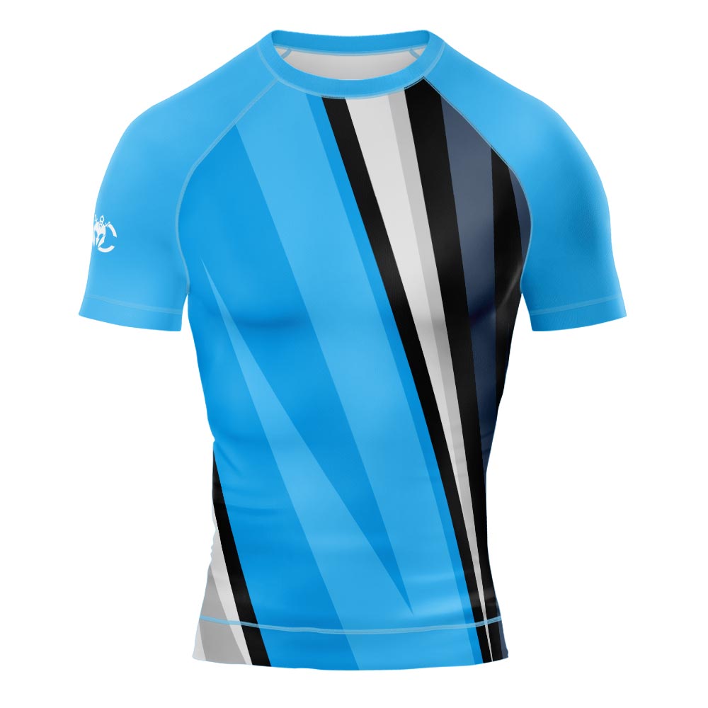 MMA Diagonal Stripe Short Sleeve Rash Guard