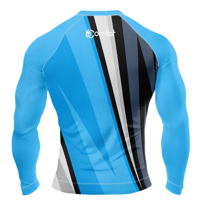 MMA Diagonal Stripe Short Sleeve Rash Guard