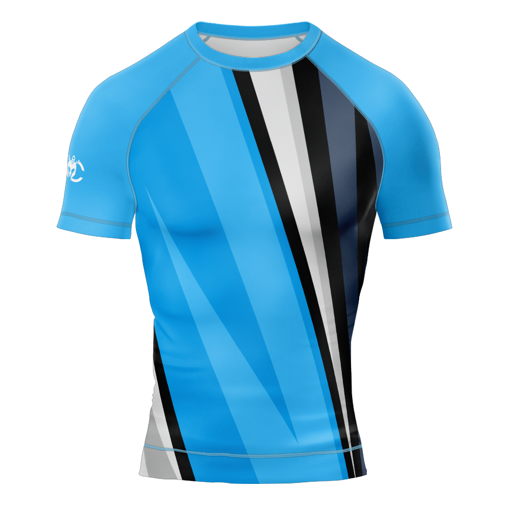 MMA Diagonal Stripe Short Sleeve Rash Guard