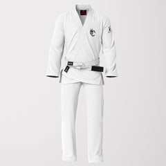South Korean Flag Sublimation BJJ Gi – White Pearl Weave Prestige Edition