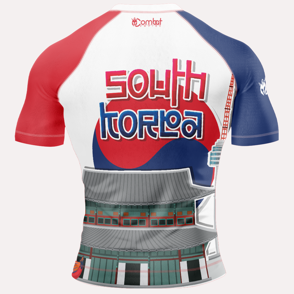 MMA SOUTH COREA PATRIOTIC SHORT SLEEVE RASH GUARD