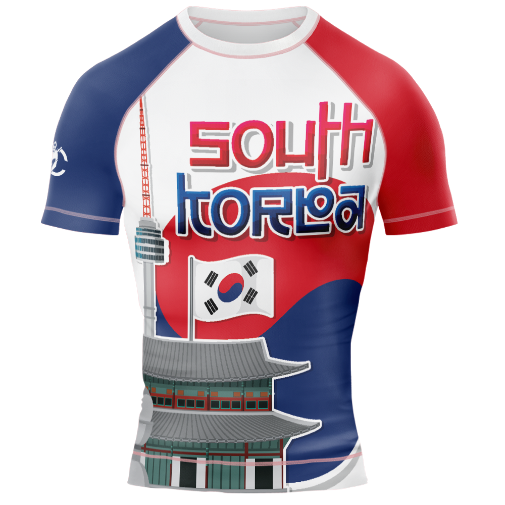 MMA SOUTH COREA PATRIOTIC SHORT SLEEVE RASH GUARD