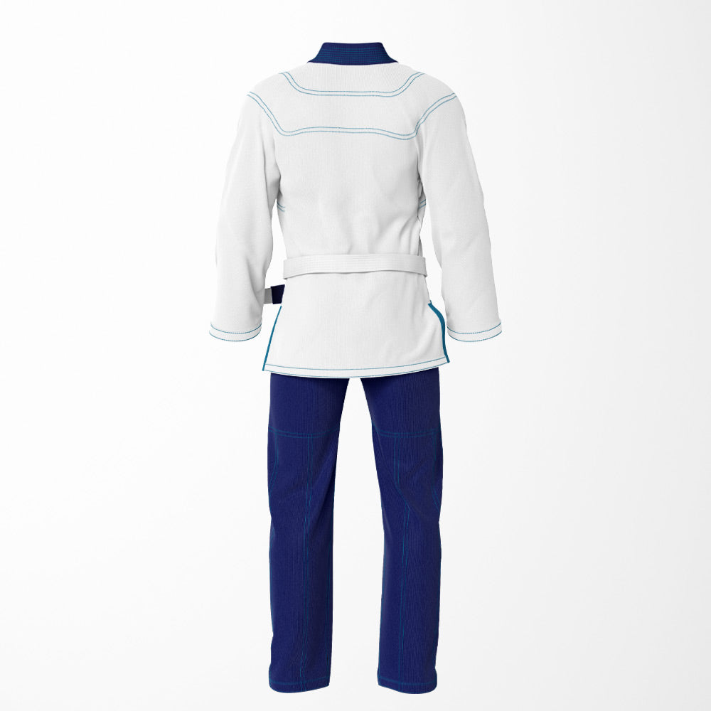 Combat Blue & White Reign Brazilian Jiu Jitsu Gi