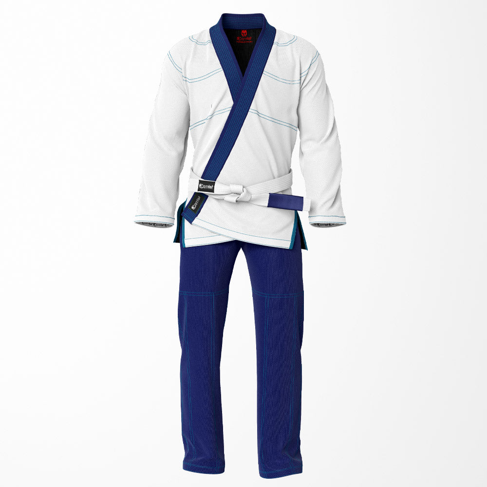 Combat Blue & White Reign Brazilian Jiu Jitsu Gi