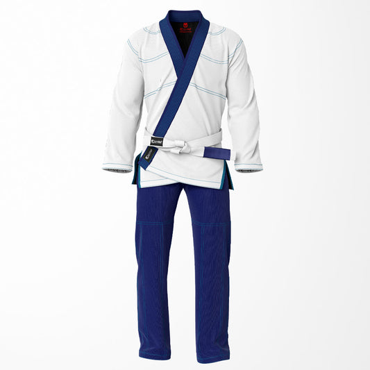 Combat Blue & White Reign Brazilian Jiu Jitsu Gi