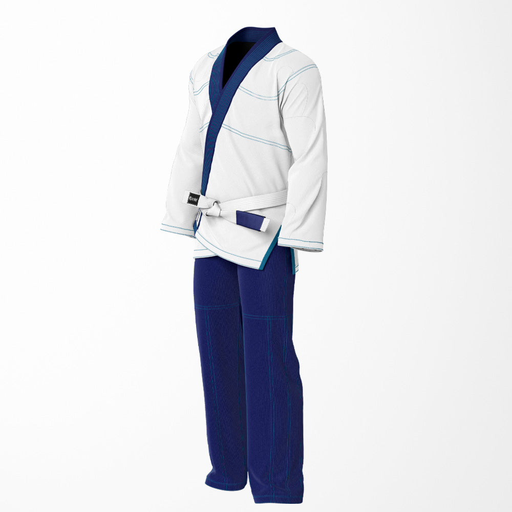 Combat Blue & White Reign Brazilian Jiu Jitsu Gi