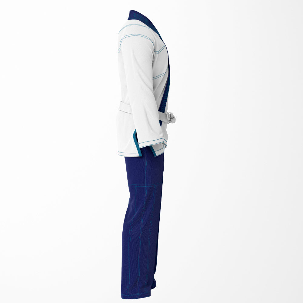 Combat Blue & White Reign Brazilian Jiu Jitsu Gi