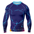 MMA Blue Thunder Bolts Long Sleeve Rash Guard